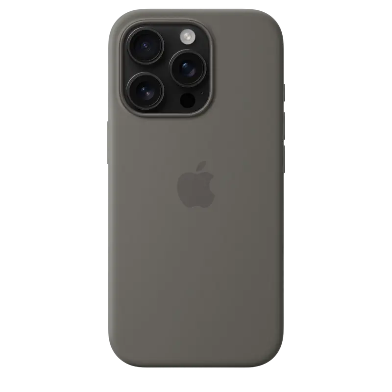 Husa Apple iPhone 16 Pro din silicon cu MagSafe, gri piatră