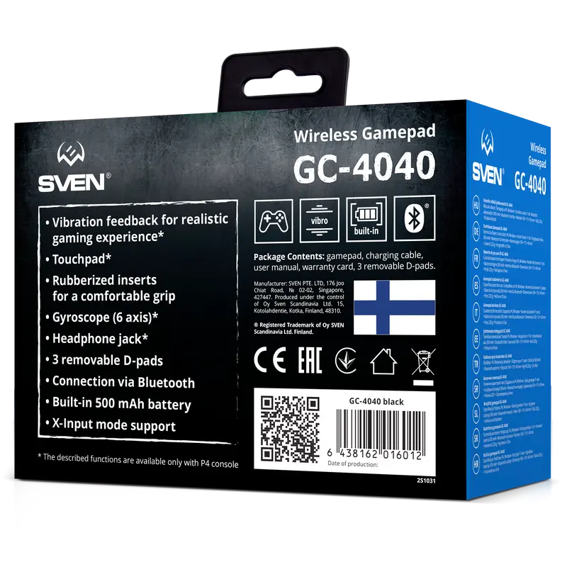 Gamepad SVEN GC-4040, Negru