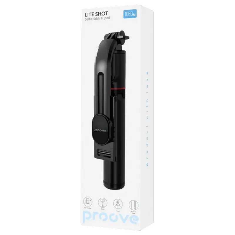 Selfie Stick Proove Lite Shot, Negru