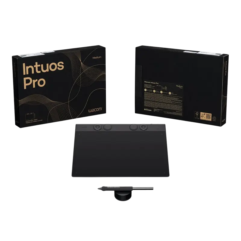 Tabletă Grafică Wacom Intuos Pro Medium, Negru