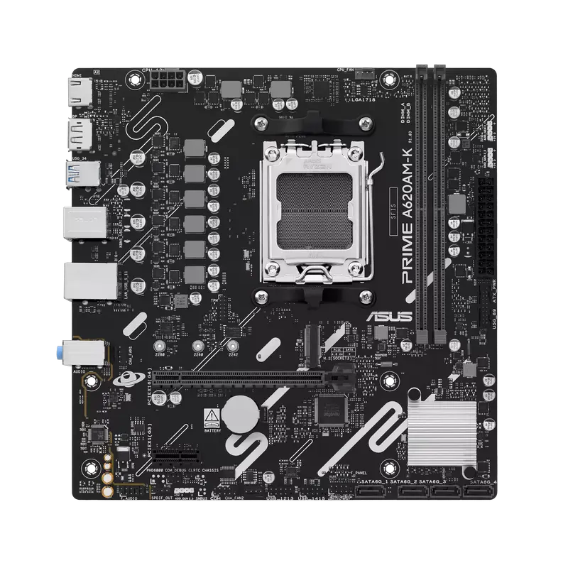 Placă de bază ASUS PRIME A620AM-K, AM5, AMD A620A, Micro-ATX