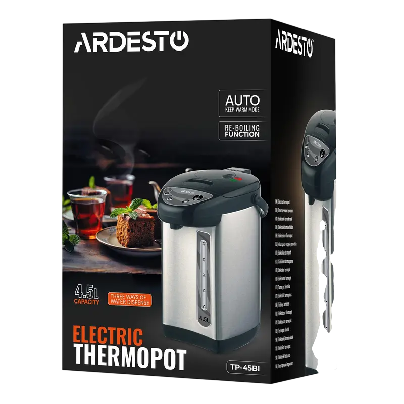 Термопот Ardesto TP-45BI, Нержавеющая сталь