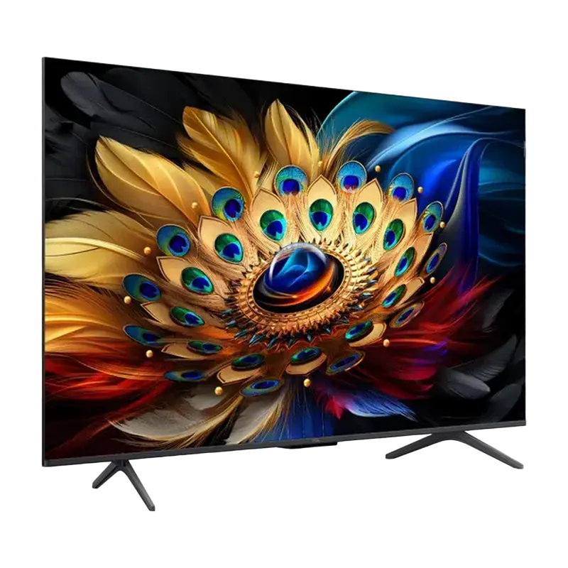 50" QLED SMART TV TCL 50C655, 3840x2160 4K UHD, Google TV, Negru
