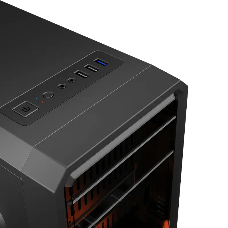 Компьютерный корпус Gamemax G561-BK, Midi-Tower, Без блока питания, Чёрный