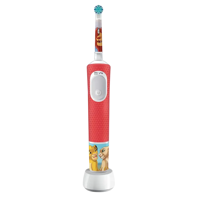 Periuță de dinți electrică Braun Oral-B Pro Kids Lion King Set, Roșu | Negru