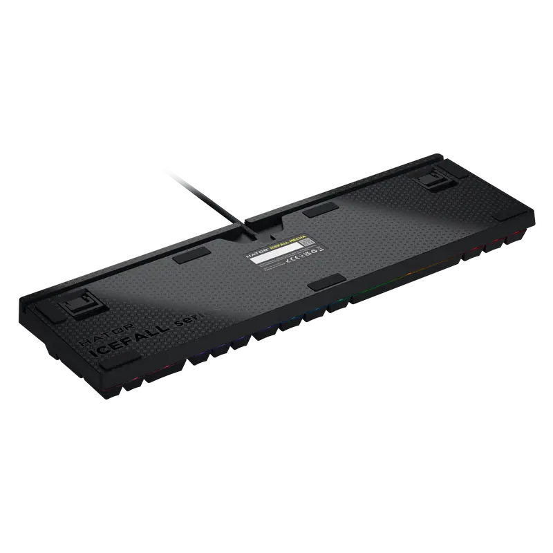 Клавиатура HATOR Icefall Mecha Rainbow, Проводное, Чёрный