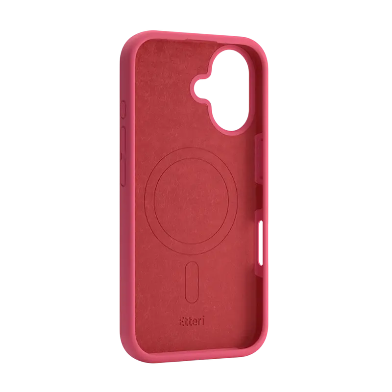 Чехол Etteri Silicone Mag для Apple iPhone 16, Raspberry