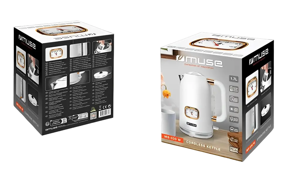 Fierbător electric MUSE MS-030 W, Alb