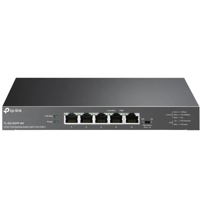 Comutator PoE TP-LINK TL-SG105PP-M2, 4x 802.3..