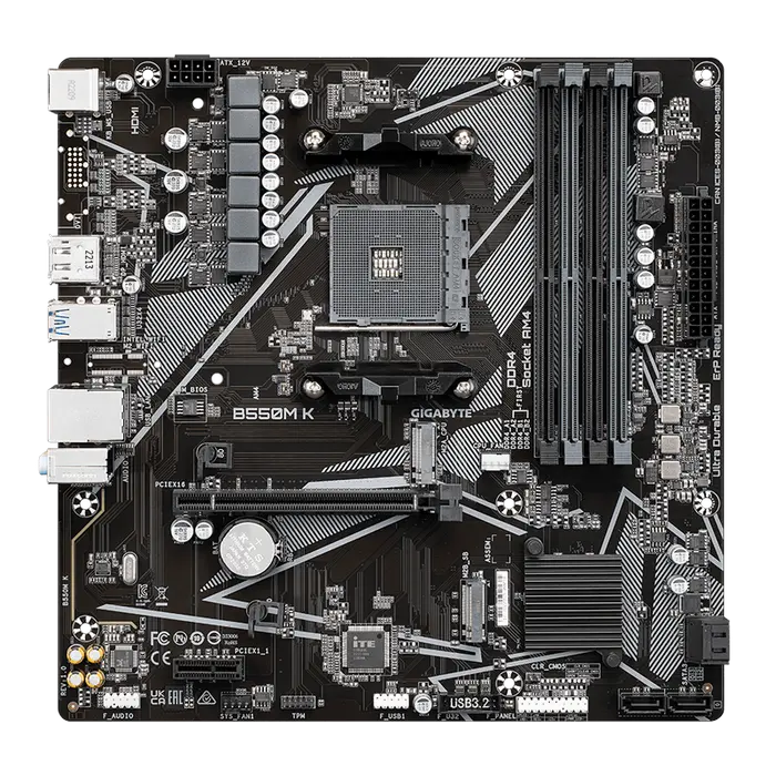 Placă de bază Gigabyte B550M K, AM4, AMD B550, Micro-ATX