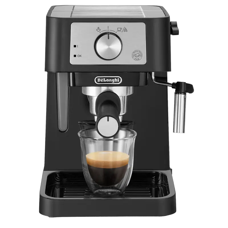 Cafetiera manuala DeLonghi EC260BK, 1100W, Negru