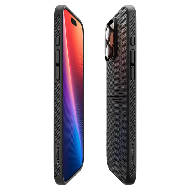 Husa Spigen iPhone 16 Pro Liquid Air, Negru mat