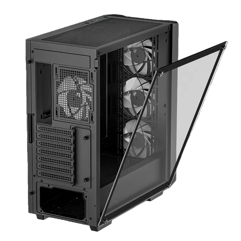 Carcasa PC Deepcool CC560 V2, Full-Tower, fără sursă de alimentare, negru