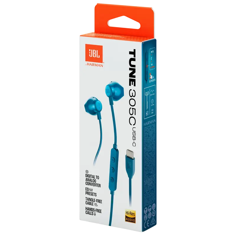 Căști JBL Tune 305C, Albastru