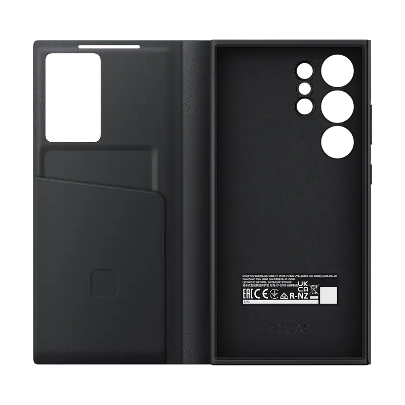 Husa carte Samsung Smart View Wallet pentru Galaxy S24 Ultra, Negru