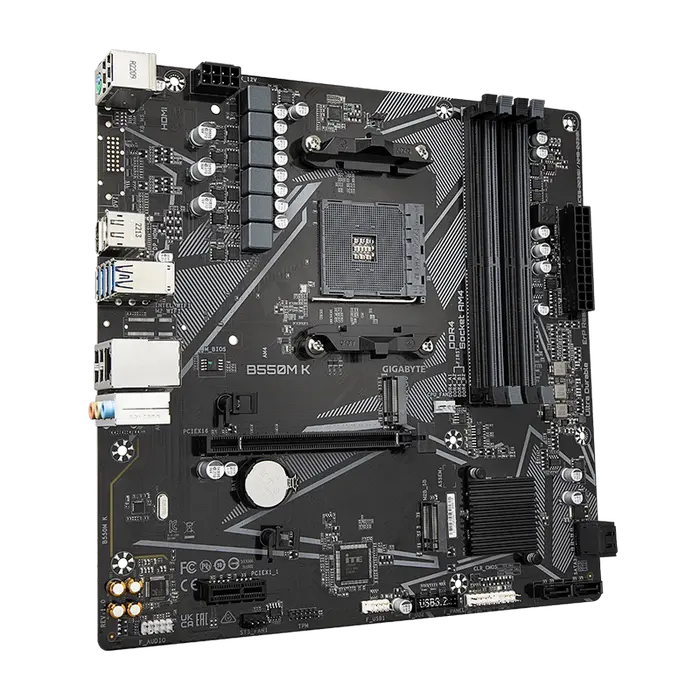 Placă de bază Gigabyte B550M K, AM4, AMD B550, Micro-ATX