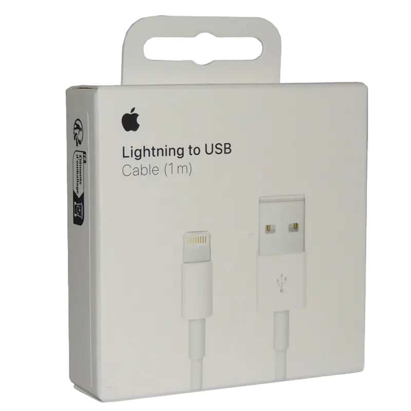 Cablu pentru încărcare și transfer de date Apple MUQW3ZM/A, Lightning/USB Type-A, 1m, Alb
