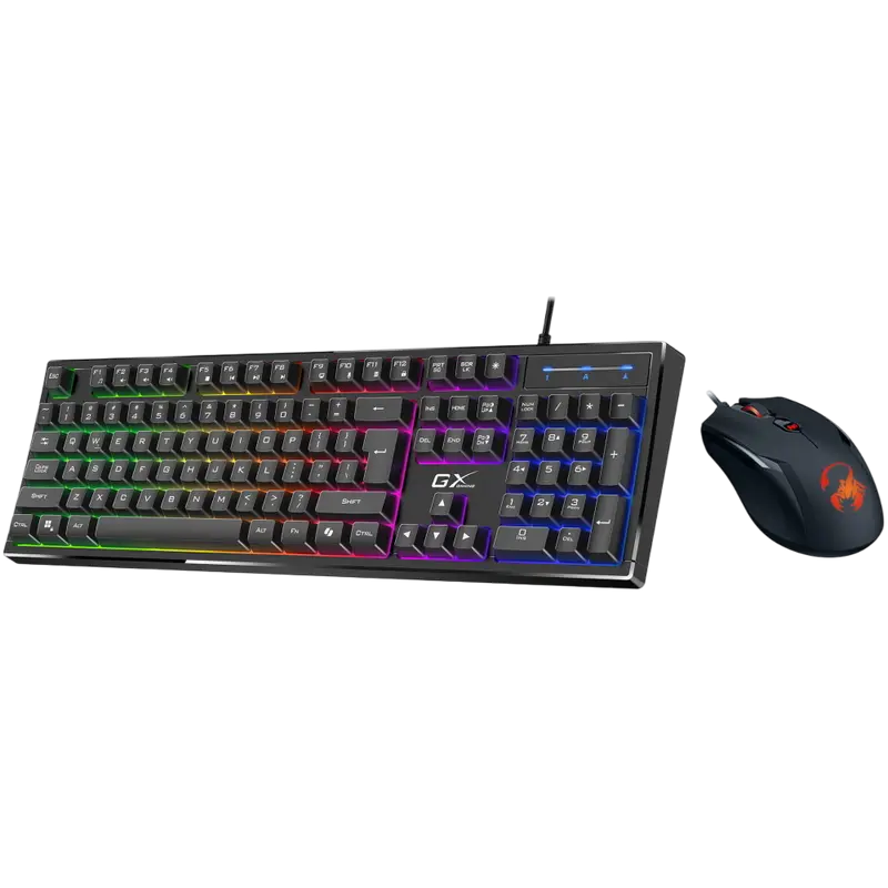 Клавиатура и мышь Genius Scorpion KM-GX6, Проводное, Чёрный