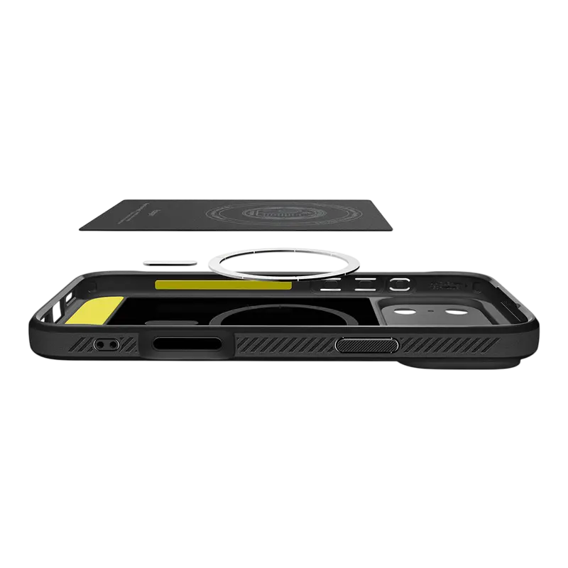 Husă Spigen Rugged Armor Mag pentru Apple iPhone 17 Pro Max, Negru Mat