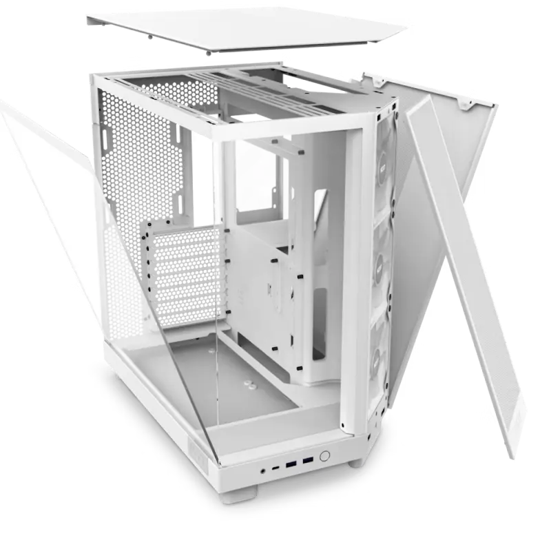 Компьютерный корпус NZXT H6 Flow RGB, Midi-Tower, Без блока питания, Белый