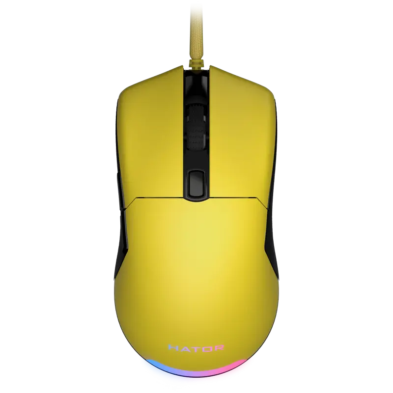 Gaming Mouse HATOR Pulsar 2, Galben..