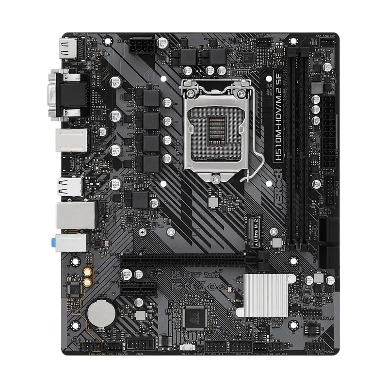 Материнская плата ASRock H510M-HDV/M.2 SE, LGA1200, Intel H470, Micro-ATX