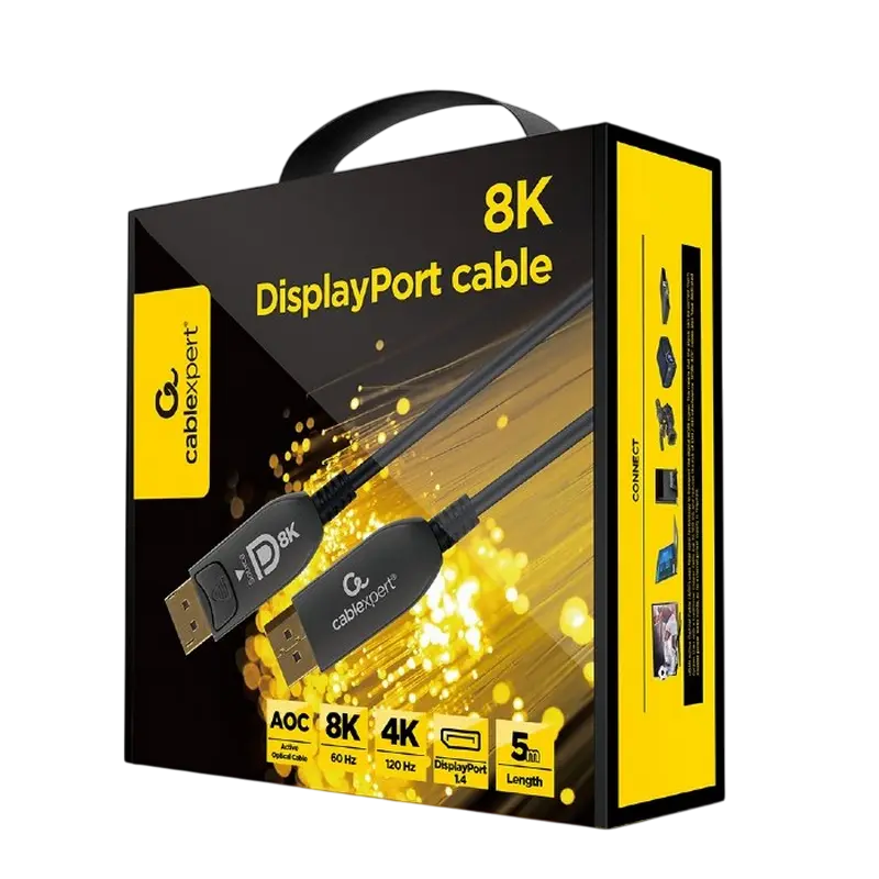 Cablu Video Cablexpert AOC Premium Series, DisplayPort (M) - DisplayPort (M), 5m, Negru