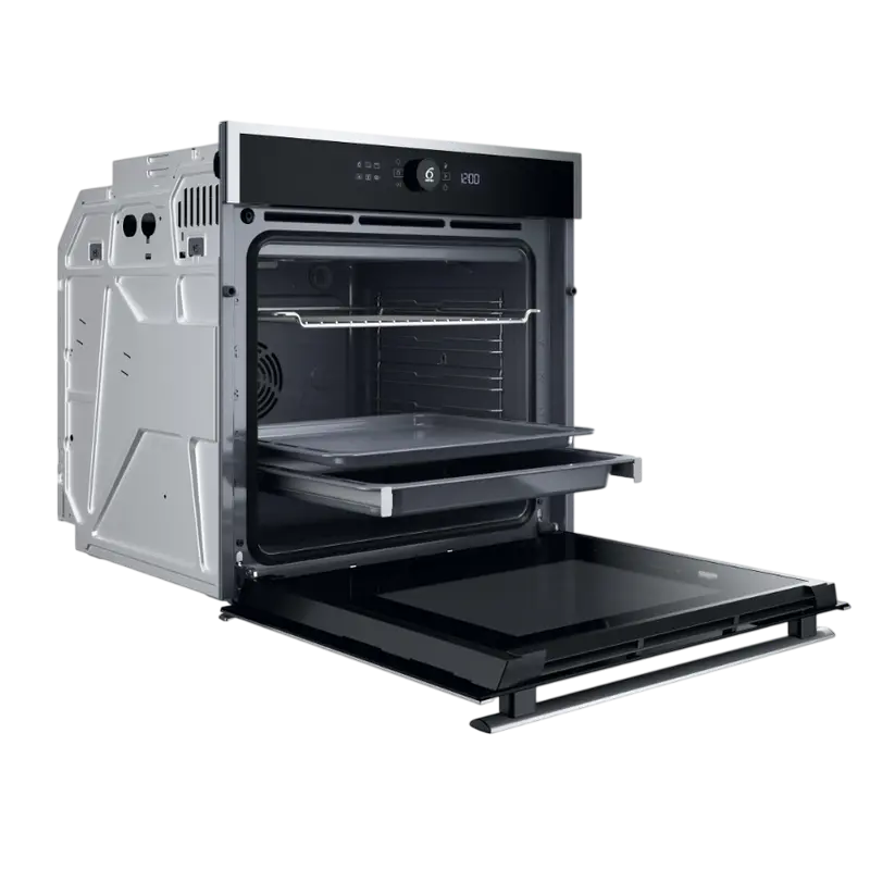 Cuptor electric încorporabil Whirlpool WOI4S8HM1SXA, Negru | Oțel inoxidabil