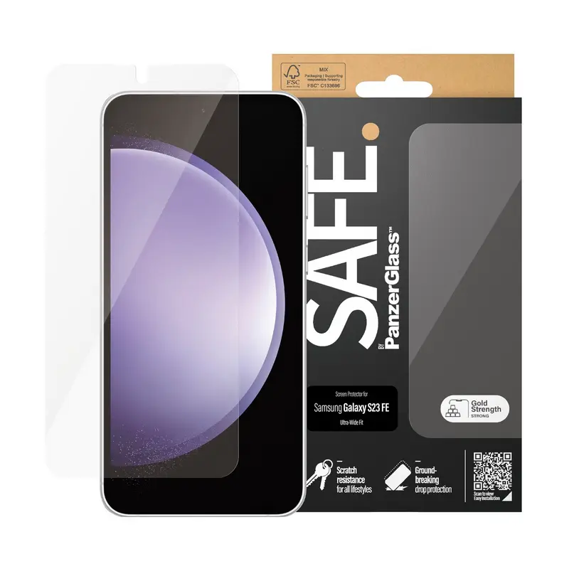 Sticlă de protecție PanzerGlass SAFE. Ultra-Wide Fit Samsung Galaxy S23 FE, Transparent