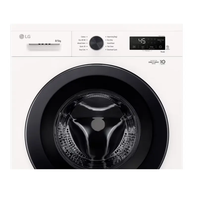 Mașină de spălat cu uscător LG W4X1085NWK, 8kg, Alb