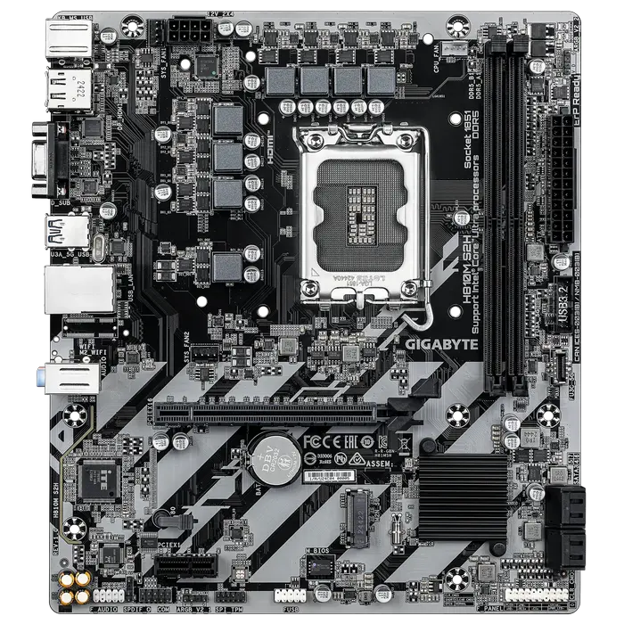 Placă de bază Gigabyte H810M S2H, LGA1851, Intel H810, Micro-ATX