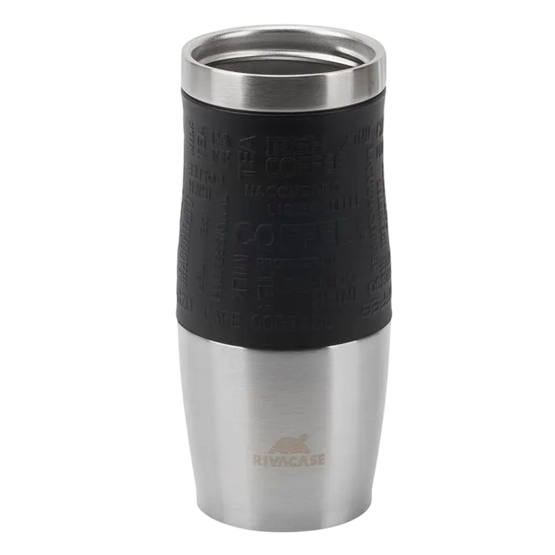 Cană termos Rivacase 90346SL, 0,38L, Oțel Inoxidabil | Negru