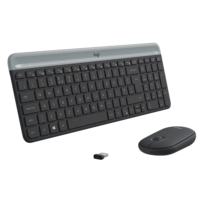 Set Tastatură + Mouse Logitech MK470, Fără fir, Grafit