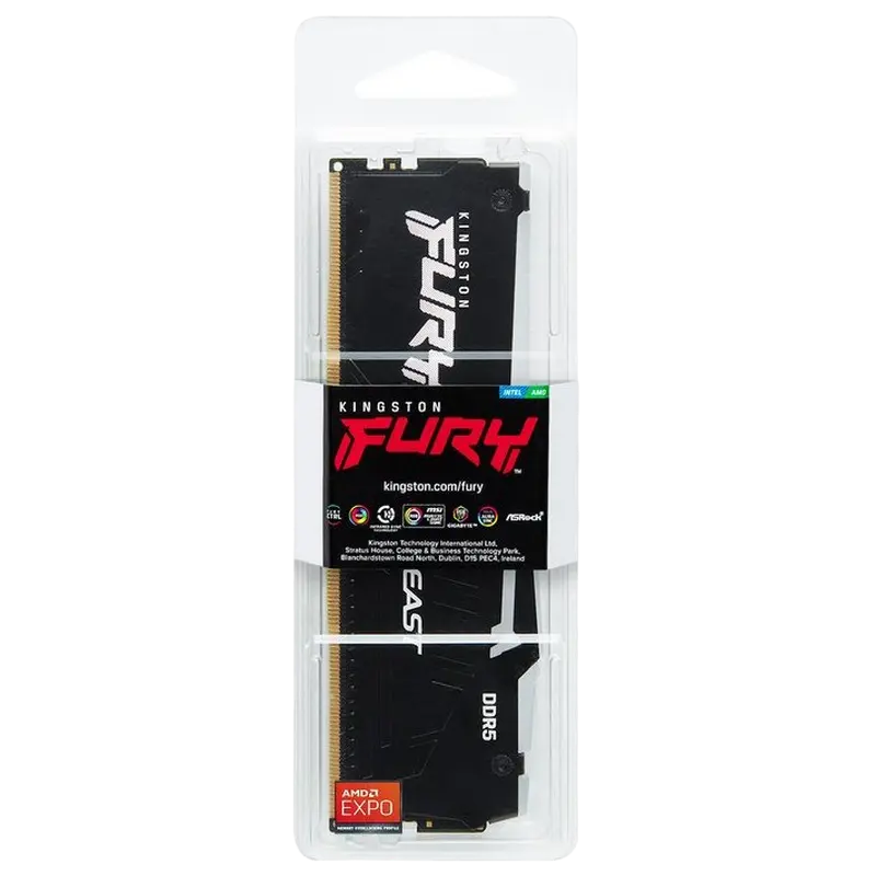 Оперативная память Kingston FURY Beast RGB, DDR5 SDRAM, 6000 МГц, 8Гб, KF560C30BBA-8