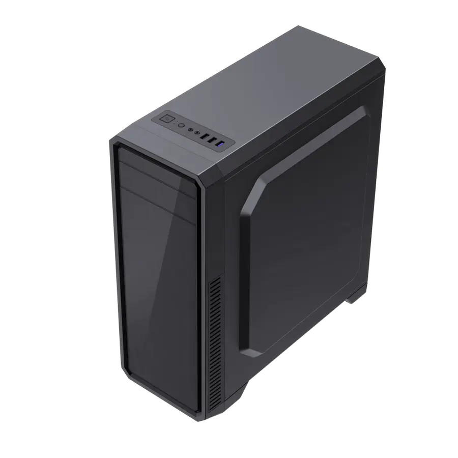 Carcasă PC Gamemax G561E-BK, Midi-Tower, Fără PSU, Negru