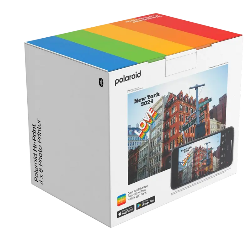 Фотопринтер Polaroid Everything Box Hi Print 4x6 + Paper cartridge, Белый | Красный