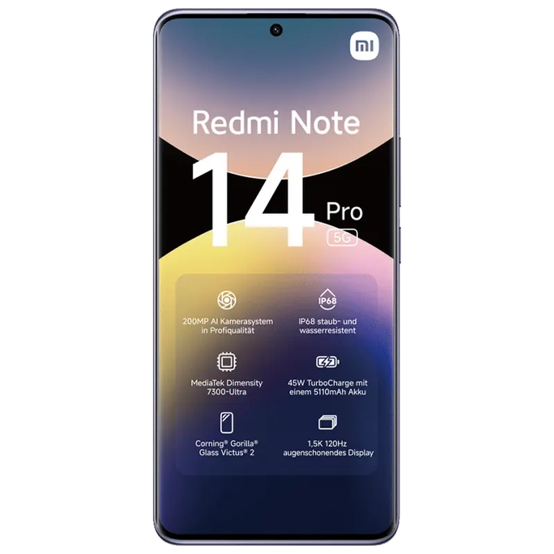 Smartphone Xiaomi Redmi Note 14 Pro 5G, 8GB/256GB, Lavandă Purpurie