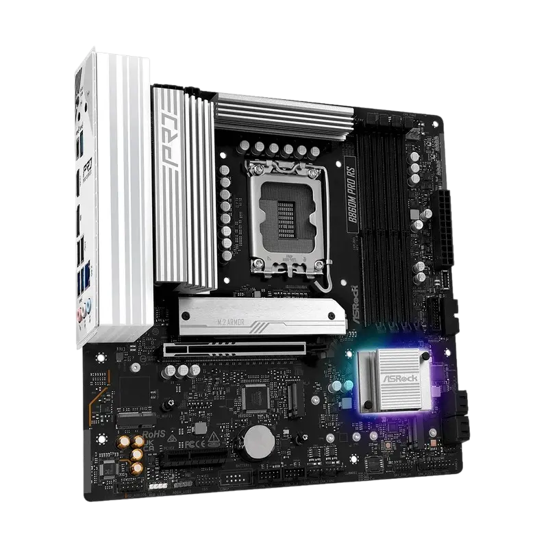 Placă de bază ASRock B860M PRO RS, LGA1851, Intel B860, Micro-ATX
