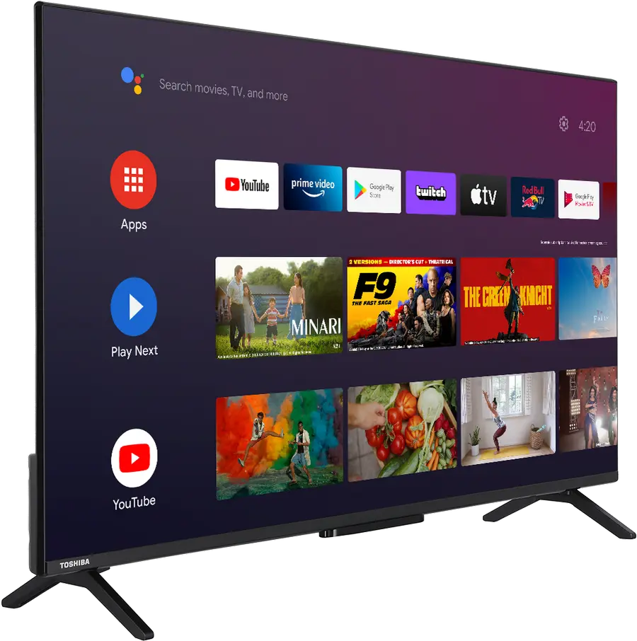 43" QLED SMART TV Toshiba 43QA2363DG, 3840x2160 4K UHD, Android TV, Negru