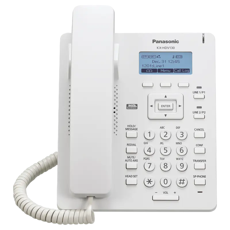 Telefon IP Panasonic KX-HDV130, Alb..