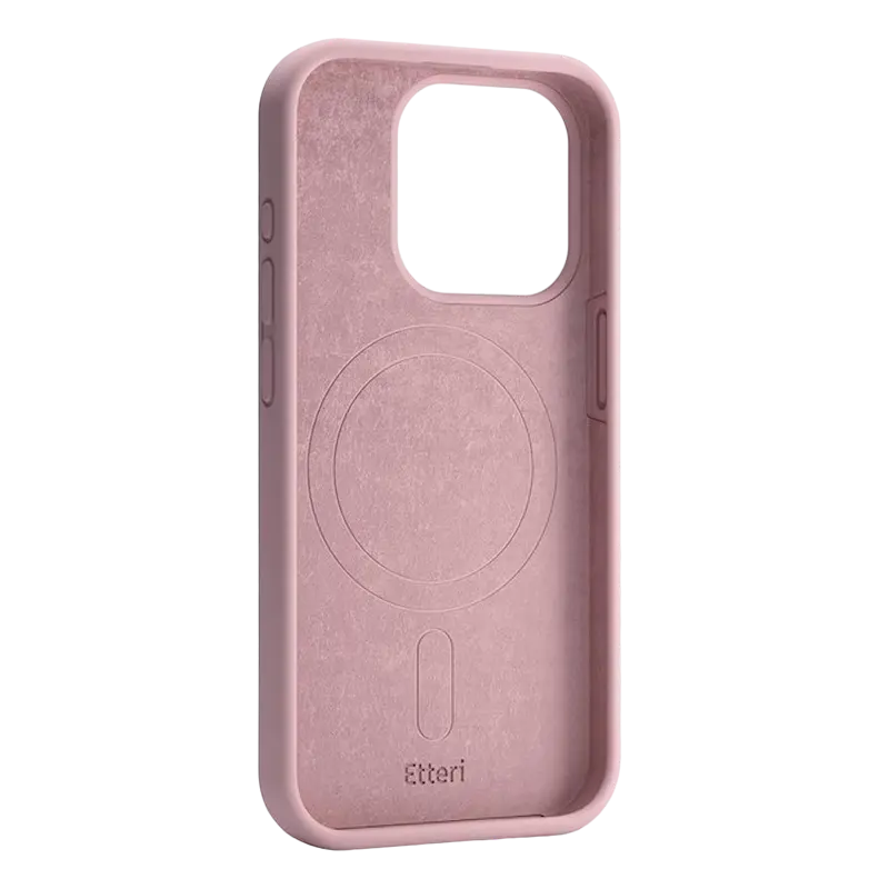 Husa Etteri Silicone Mag case pentru iPhone 16 Pro Max, Roz deschis