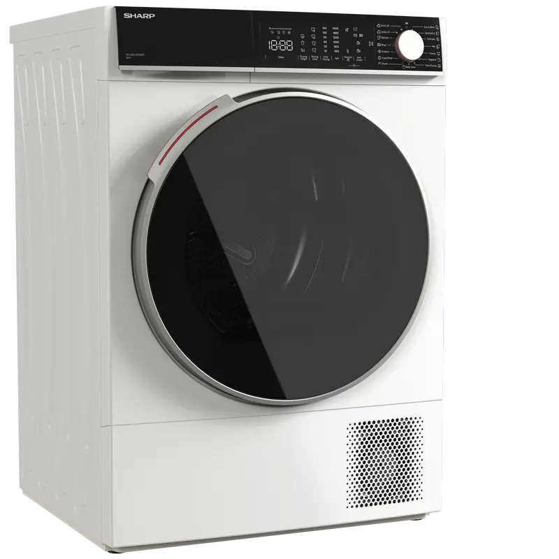Uscător de rufe Sharp KD-NHL9S9GWC-EE, 9kg, Alb