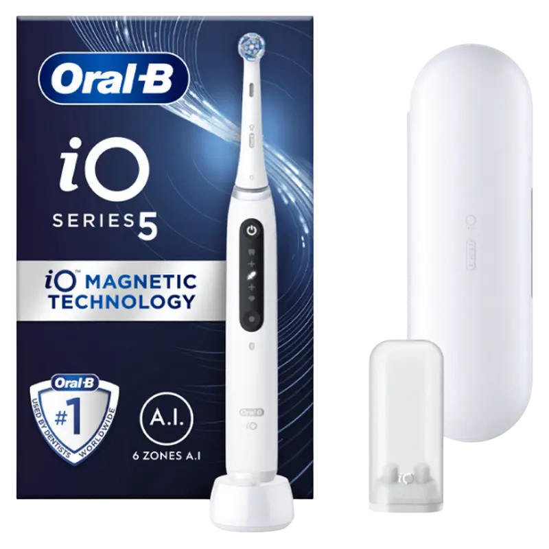 Periuță de dinți electrică Braun Oral-B iO5, White Alabaste