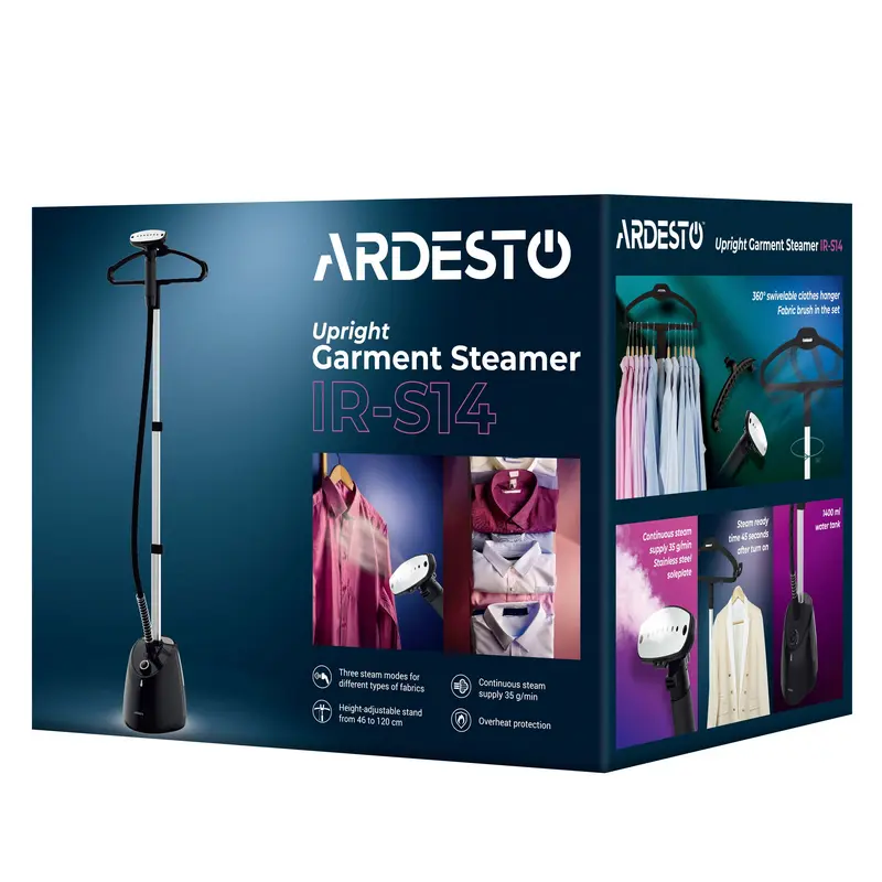 Aparat de călcat cu aburi staționar Ardesto IR-S14, Negru