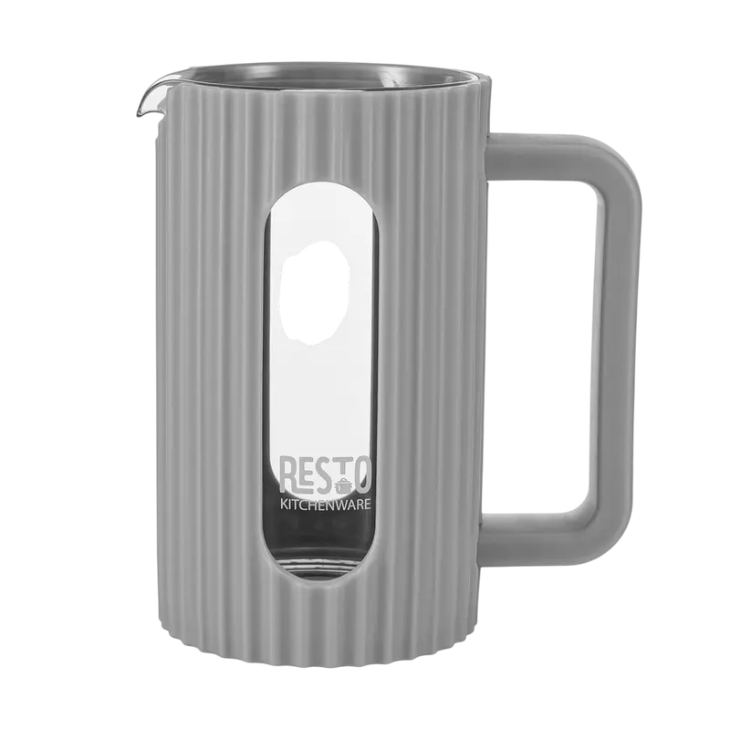 Cafetiera French Press RESTO 90532, 0,6L, Gri deschis