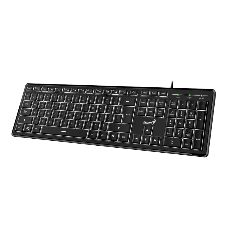 Клавиатура Genius SlimStar 820, Проводное, Чёрный