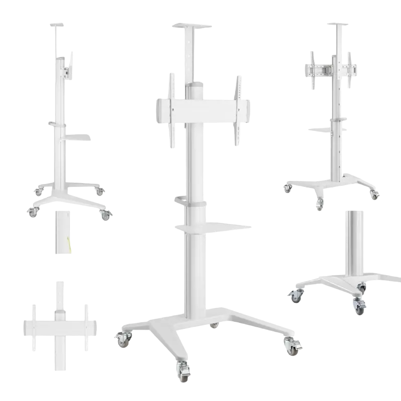Подставка под телевизор на ножке Gembird TVS-70T-02-W, Белый