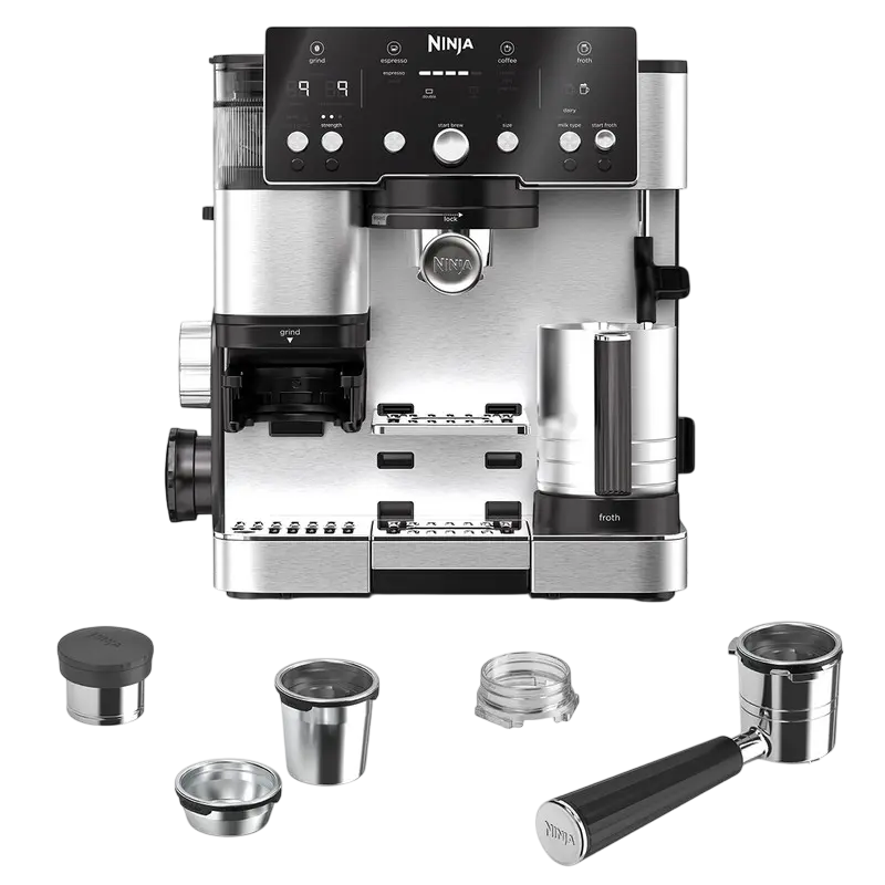 Cafetiera manuala Ninja ES501, 1650W, Oțel inoxidabil