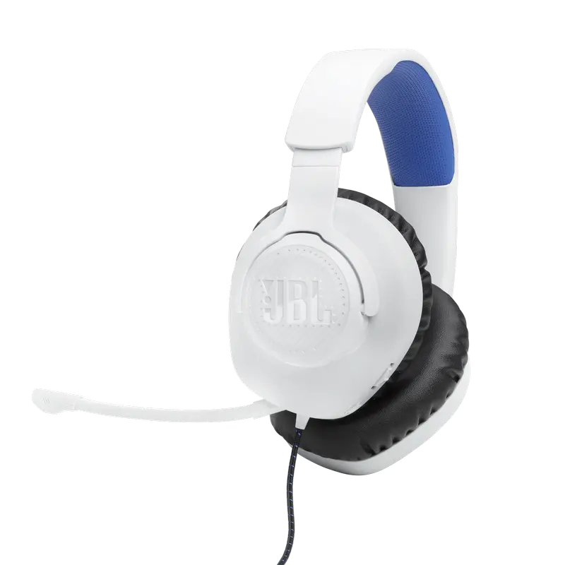 Căști JBL Quantum 100P, Cu fir, Alb | Albastru