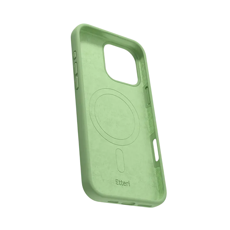 Чехол Etteri Silicone Mag для Apple iPhone 16 Pro Max, Светло-зеленый